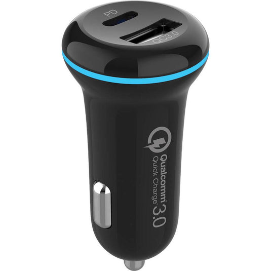 Aerpro 12V / 24V Dual In Car USB / USB-C 3.0 Quick Charger