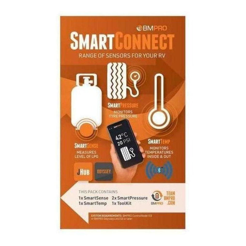 Load image into Gallery viewer, BMPRO Smart Connect Kit 1 x Gas / 1 x Temp / 2 x Tire Press Monitoring Sensors