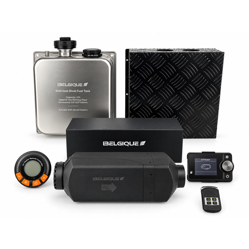 Load image into Gallery viewer, Belgique 12V 2KW BT Diesel Heater Kit Inc Heater, Main Cover, 9.5L Tank and Tank Cover