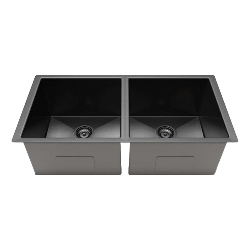 Load image into Gallery viewer, Belgique Double Bowl Sink Basin 770 x 440 x 250 - Stainless Steel Gun Metal