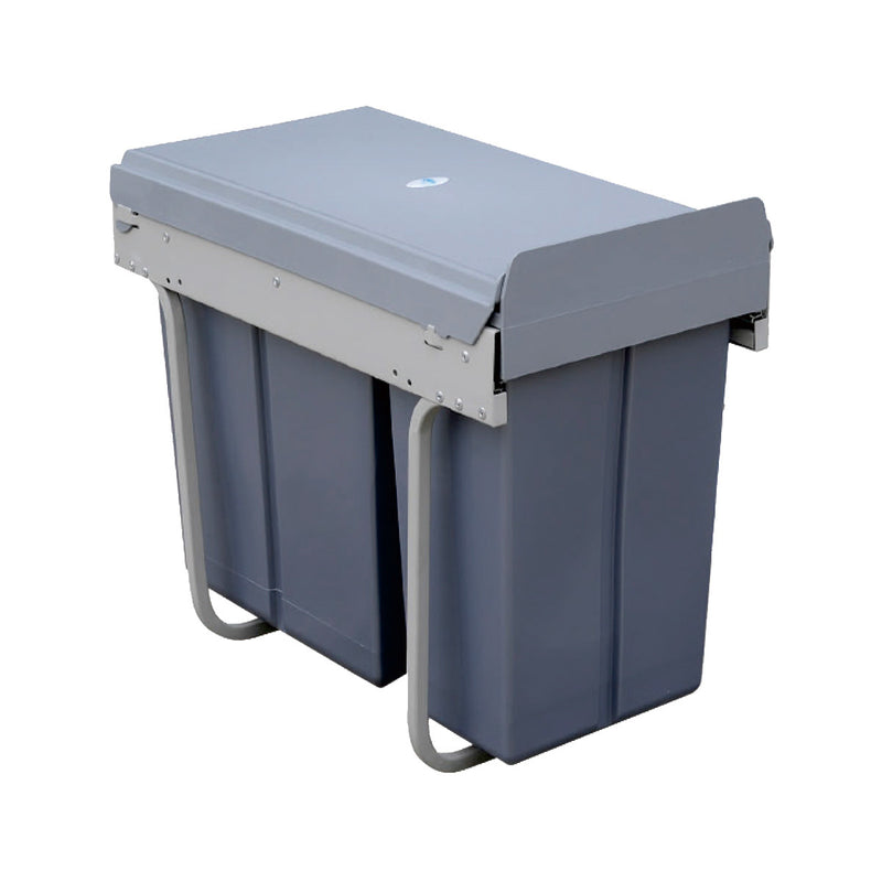Load image into Gallery viewer, Belgique Kitchen Pull Out Dual Bin 20L + 10L Black
