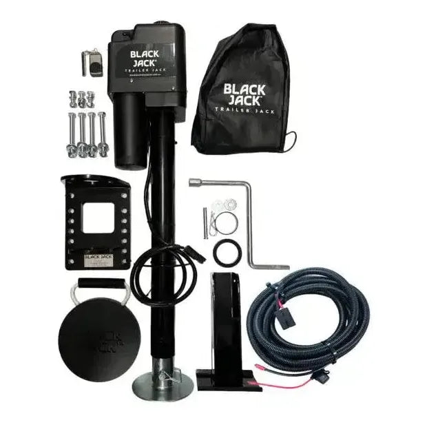 Load image into Gallery viewer, Black Jack Maxi 12V Electric Trailer Jack Inc Wiring Harness 2000Kg