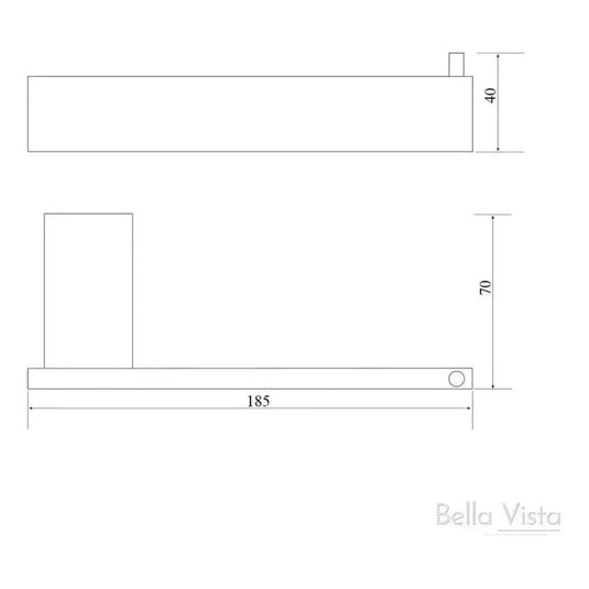 Chunky Toilet Paper Holder Black