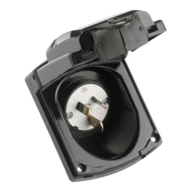 Load image into Gallery viewer, Clipsal 15Amp 240V Power Inlet Socket 3 Pin Black