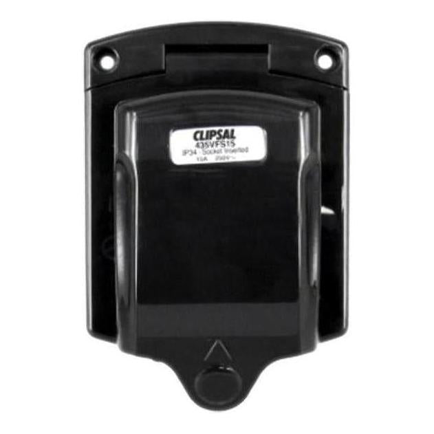 Load image into Gallery viewer, Clipsal 15Amp 240V Power Inlet Socket 3 Pin Black