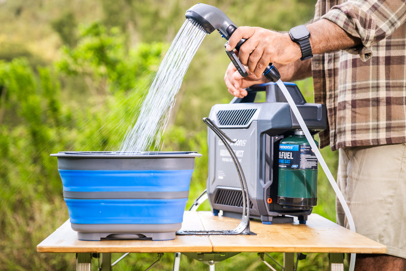 Load image into Gallery viewer, Companion NXT Aquaheat Portable Camping Lithium Gas Hot Water Shower System