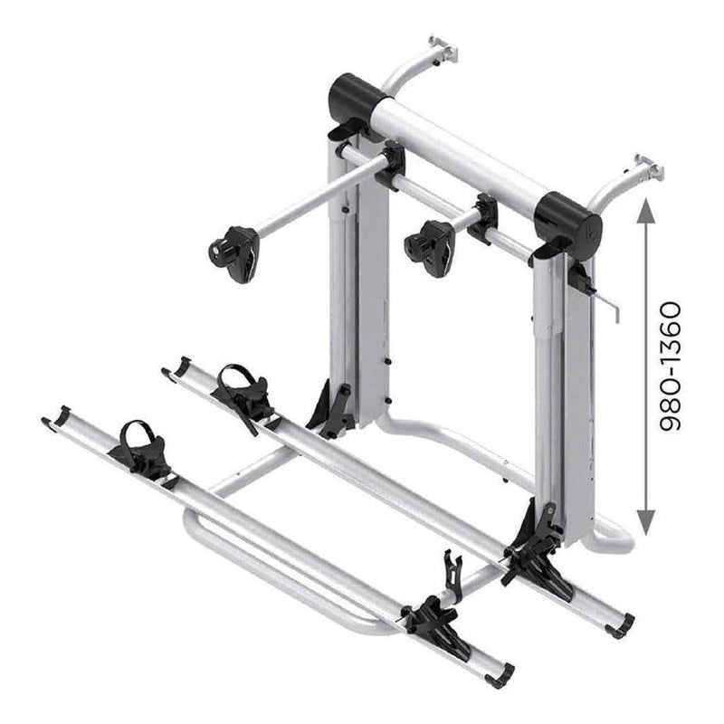 Load image into Gallery viewer, Electric 12V Bike Lift Rack Carrier 2 Bike 830 - 1210 mm Range Inc Remote