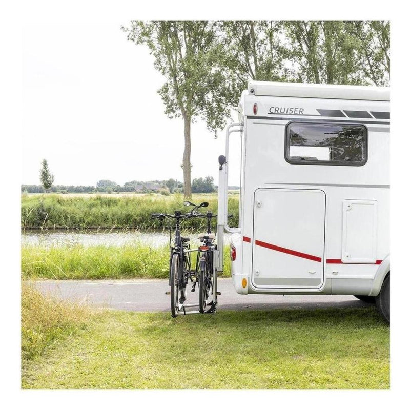 Load image into Gallery viewer, Electric 12V Bike Lift Rack Carrier 2 Bike 920-1400mm Range For Fat Tyres Inc Remote-Black