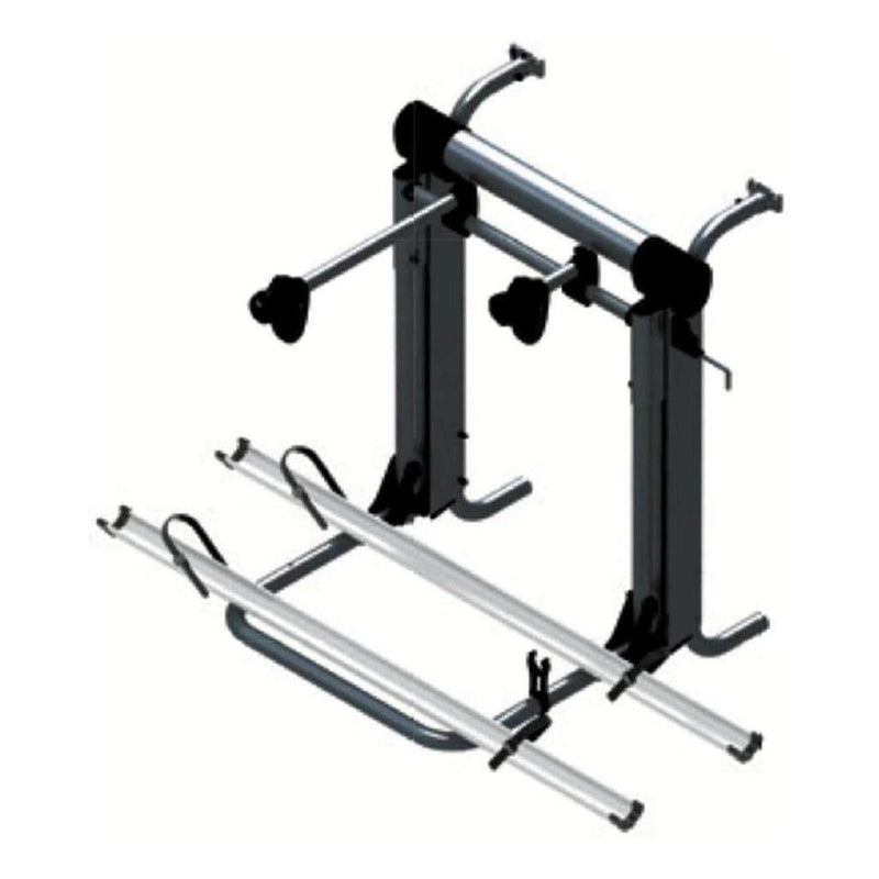 Load image into Gallery viewer, Electric 12V Bike Lift Rack Carrier 2 Bike 920-1400mm Range For Fat Tyres Inc Remote-Black