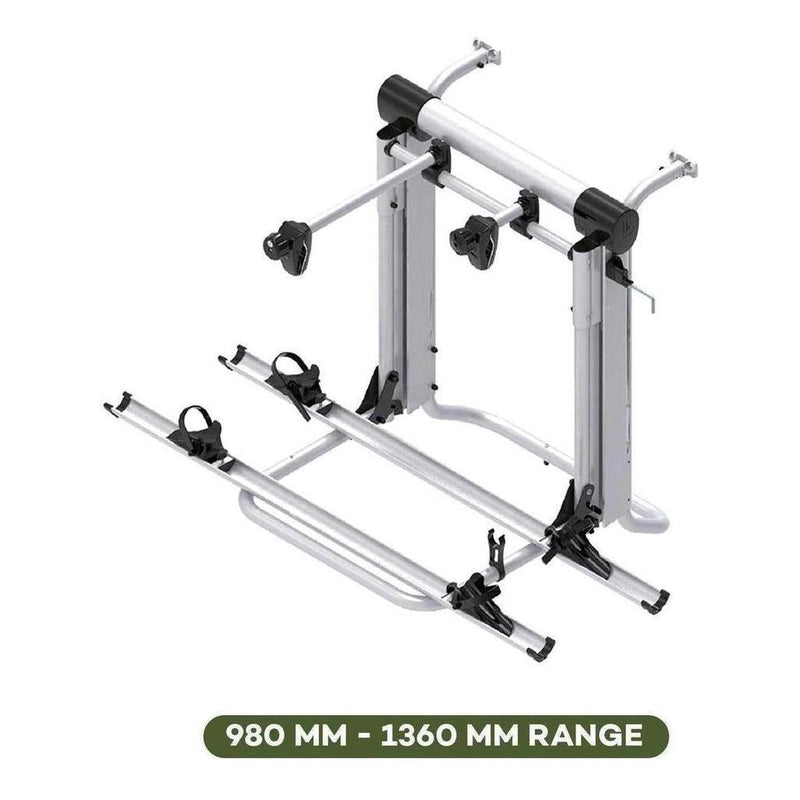 Load image into Gallery viewer, Electric 12V Bike Lift Rack Carrier 2 Bike 980 - 1360mm Range - Remote Inc