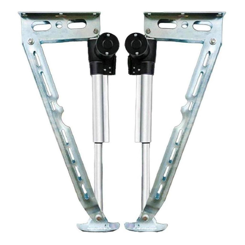Load image into Gallery viewer, Electric 4 x Drop Down Stabilizer leg Corner Steadies 670mm Zinc