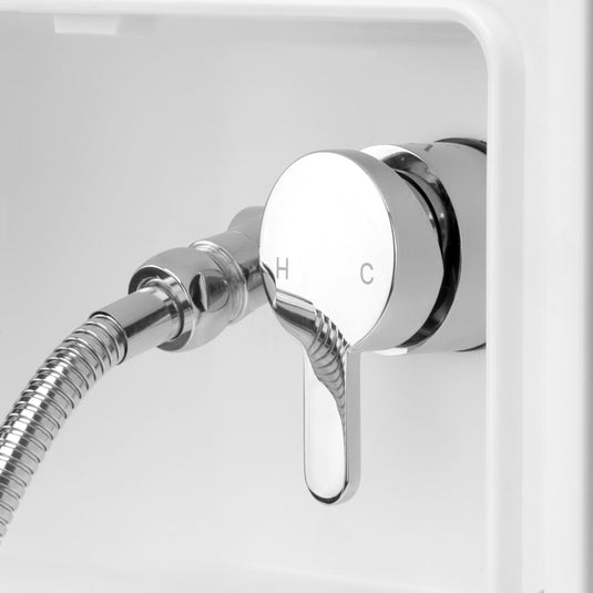 External Shower Box Inc Shower Handheld Head & Shower Mixer White