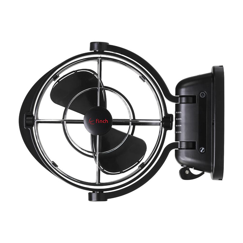 Load image into Gallery viewer, Finch 12/24V 3 Speed 360° Airflow Gimbal Fan Inc USB & Remote Black