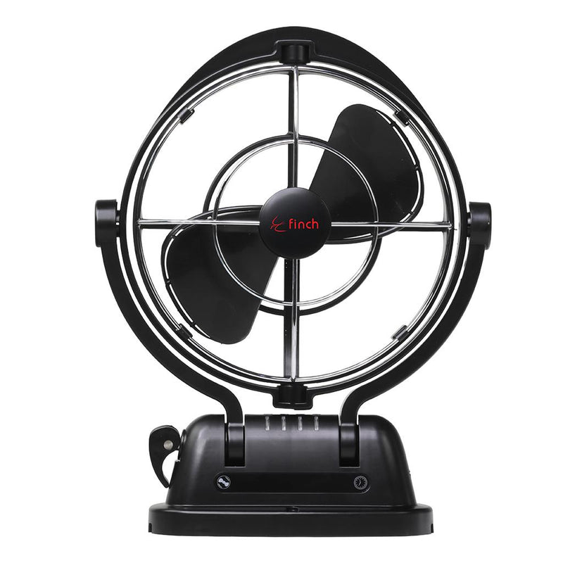 Load image into Gallery viewer, Finch 12/24V 3 Speed 360° Airflow Gimbal Fan Inc USB & Remote Black