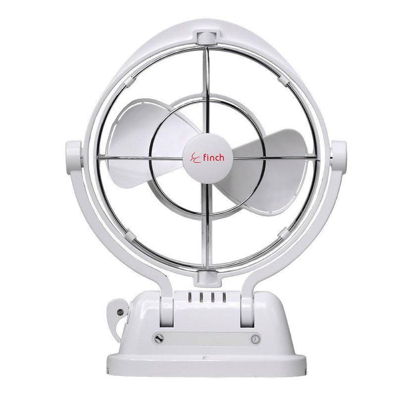 Load image into Gallery viewer, Finch 12/24V 3 Speed 360° Airflow Gimbal Fan Inc USB & Remote White
