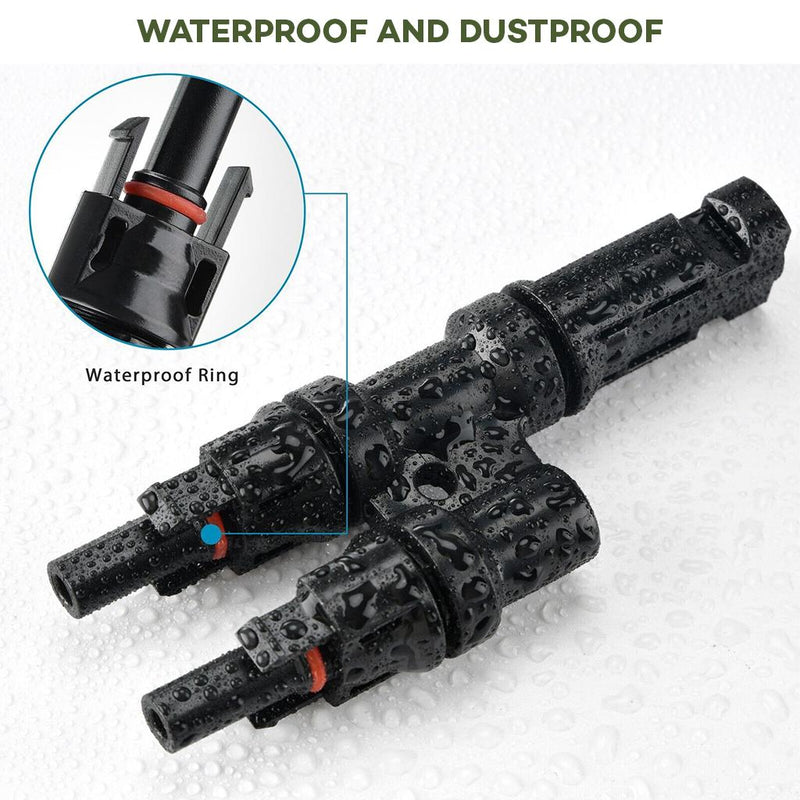 Load image into Gallery viewer, Finch 2 To 1 T Branch MC4 Solar Panel Cable Connectors Male and Female IP67 Pair