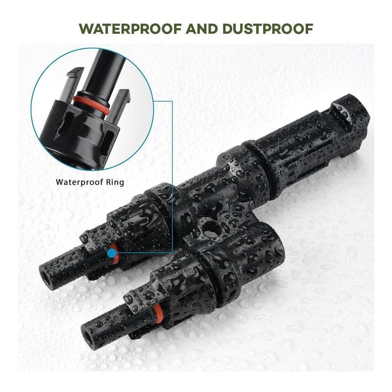 Load image into Gallery viewer, Finch 2 To 1 T Branch MC4 Solar Panel Cable Connectors Male and Female IP67 Pair