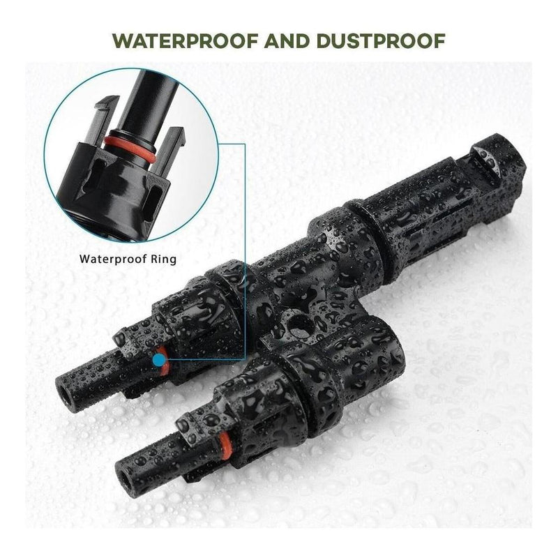 Load image into Gallery viewer, Finch 2 To 1 T Branch MC4 Solar Panel Cable Connectors Male and Female IP67 Pair