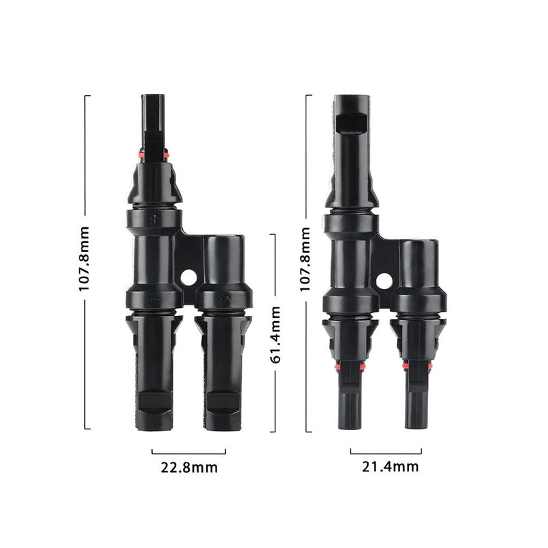Load image into Gallery viewer, Finch 2 To 1 T Branch MC4 Solar Panel Cable Connectors Male and Female IP67 Pair