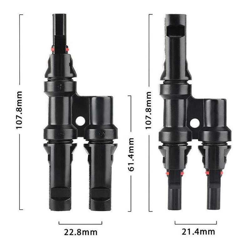 Load image into Gallery viewer, Finch 2 To 1 T Branch MC4 Solar Panel Cable Connectors Male and Female IP67 Pair