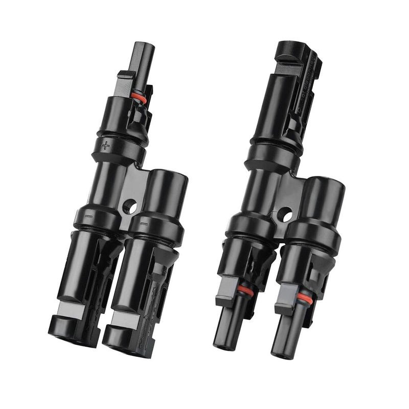 Load image into Gallery viewer, Finch 2 To 1 T Branch MC4 Solar Panel Cable Connectors Male and Female IP67 Pair