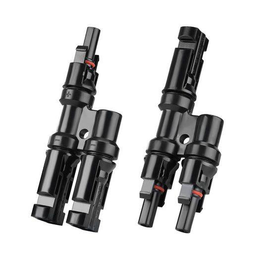 Finch 2 To 1 T Branch MC4 Solar Panel Cable Connectors Male and Female IP67 Pair