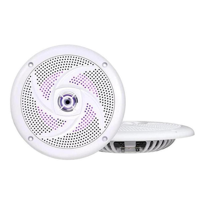 Load image into Gallery viewer, Finch 6.5" Low Profile 60W Slimline Speakers with LED Lights White 1 pair