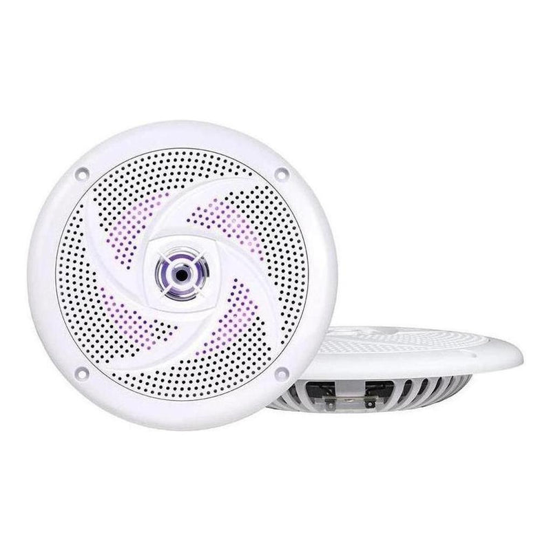 Load image into Gallery viewer, Finch 6.5" Low Profile 60W Slimline Speakers with LED Lights White 1 pair