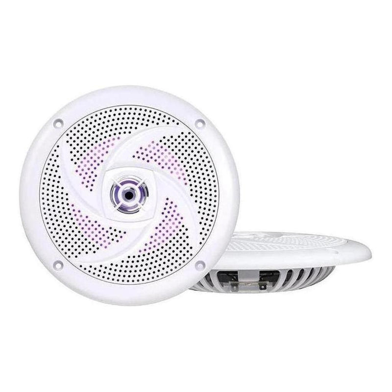 Load image into Gallery viewer, Finch 6.5" Low Profile 60W Slimline Speakers with LED Lights White 1 pair