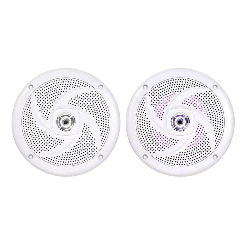 Load image into Gallery viewer, Finch 6.5" Low Profile 60W Slimline Speakers with LED Lights White 1 pair