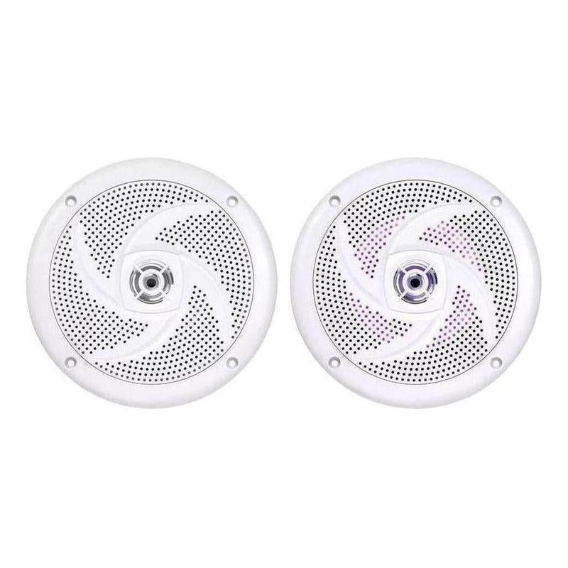 Load image into Gallery viewer, Finch 6.5" Low Profile 60W Slimline Speakers with LED Lights White 1 pair