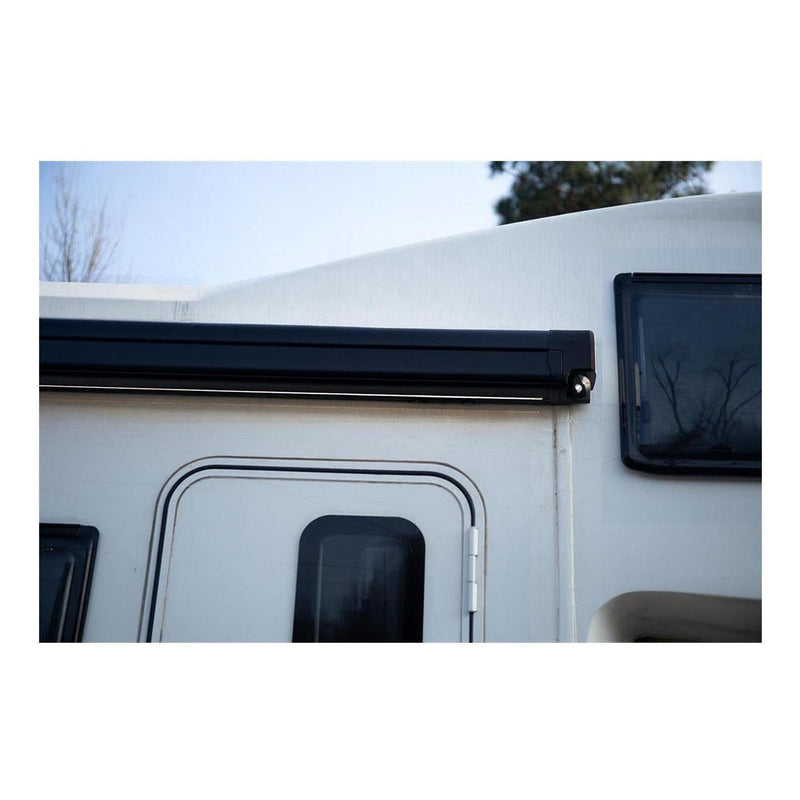 Load image into Gallery viewer, Finch Awning Side Mount Manual inc Support Leg 2.2 x1.65m Black