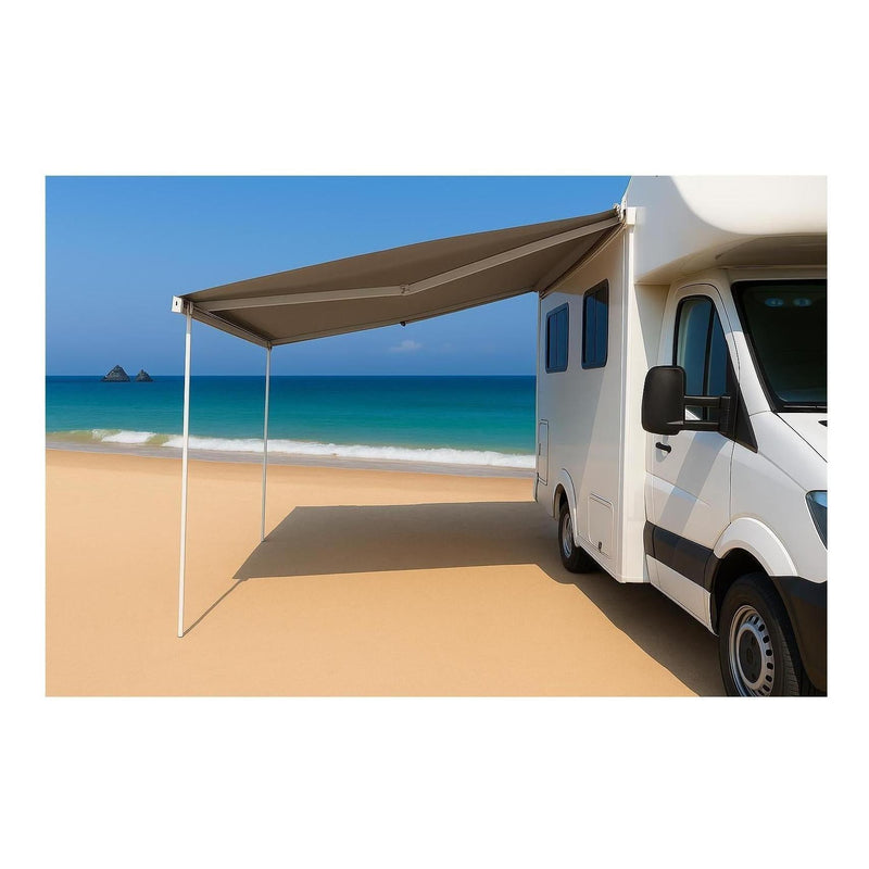 Load image into Gallery viewer, Finch Awning Side Mount Manual inc Support Leg 3.75 x 2.5m Black