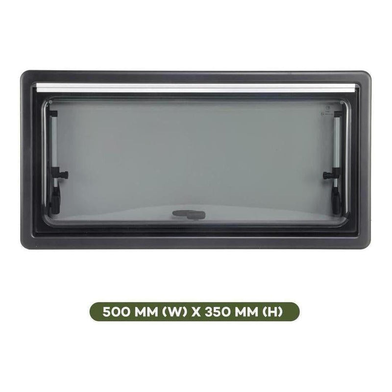 Load image into Gallery viewer, Finch Double Glazed Acrylic Window 500 x 350 With Blind and Fly Screen