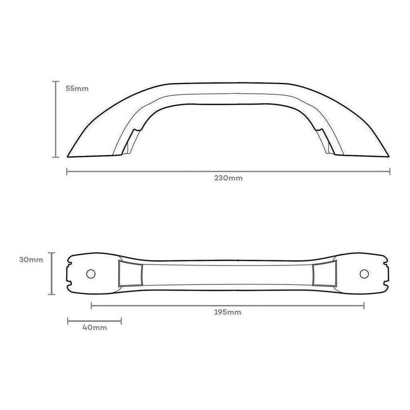 Load image into Gallery viewer, Finch Plastic Grab Handle Black 230mm