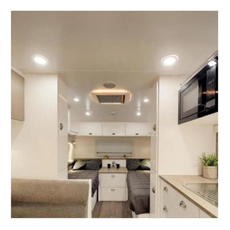 Load image into Gallery viewer, Finch RV 12v Slimline LED Downlight 70mm Cool White Light - White