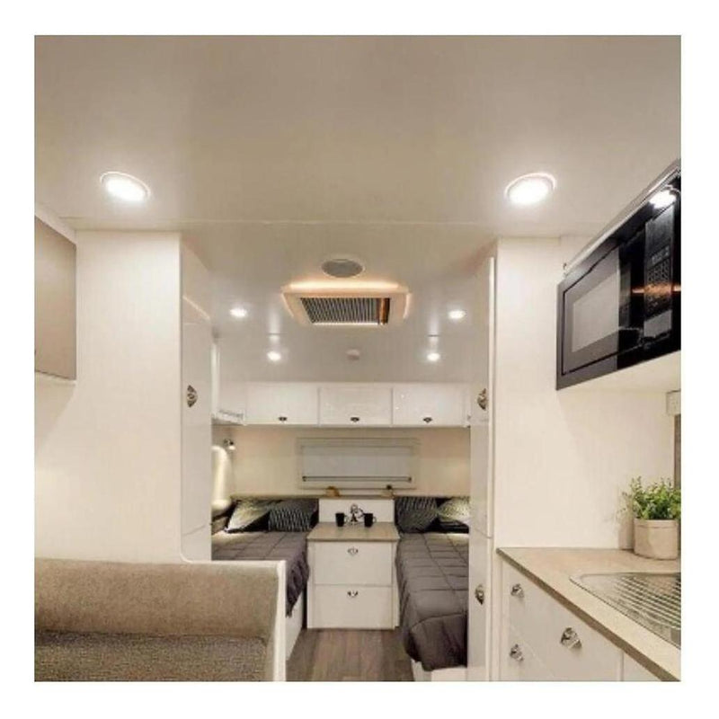 Load image into Gallery viewer, Finch RV 12v Slimline LED Downlight 70mm Cool White Light - White