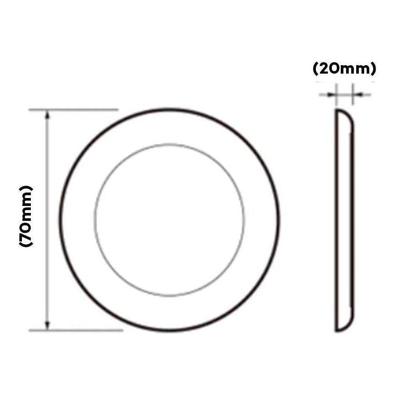 Load image into Gallery viewer, Finch RV 12v Slimline LED Downlight 70mm Cool White Light - White