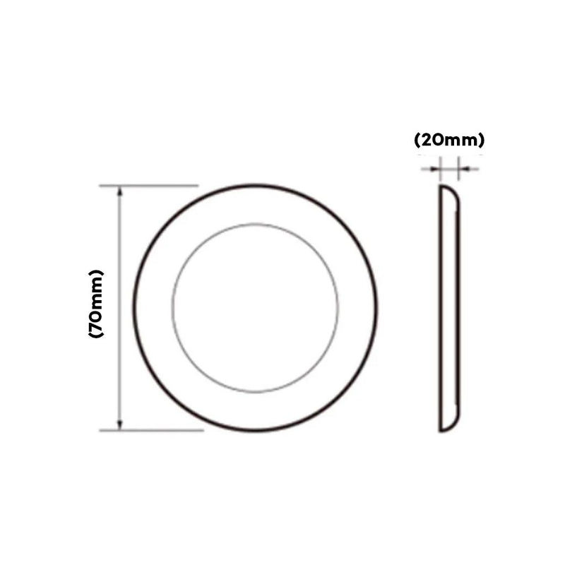 Load image into Gallery viewer, Finch RV 12v Slimline LED Downlight 70mm Cool White Light - White