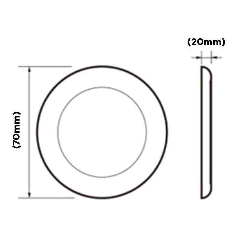 Load image into Gallery viewer, Finch RV 12v Slimline LED Downlight 70mm Cool White Light - White