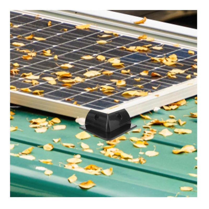 Load image into Gallery viewer, Finch Solar Panel Corner Mounting Brackets Black Plastic x 4