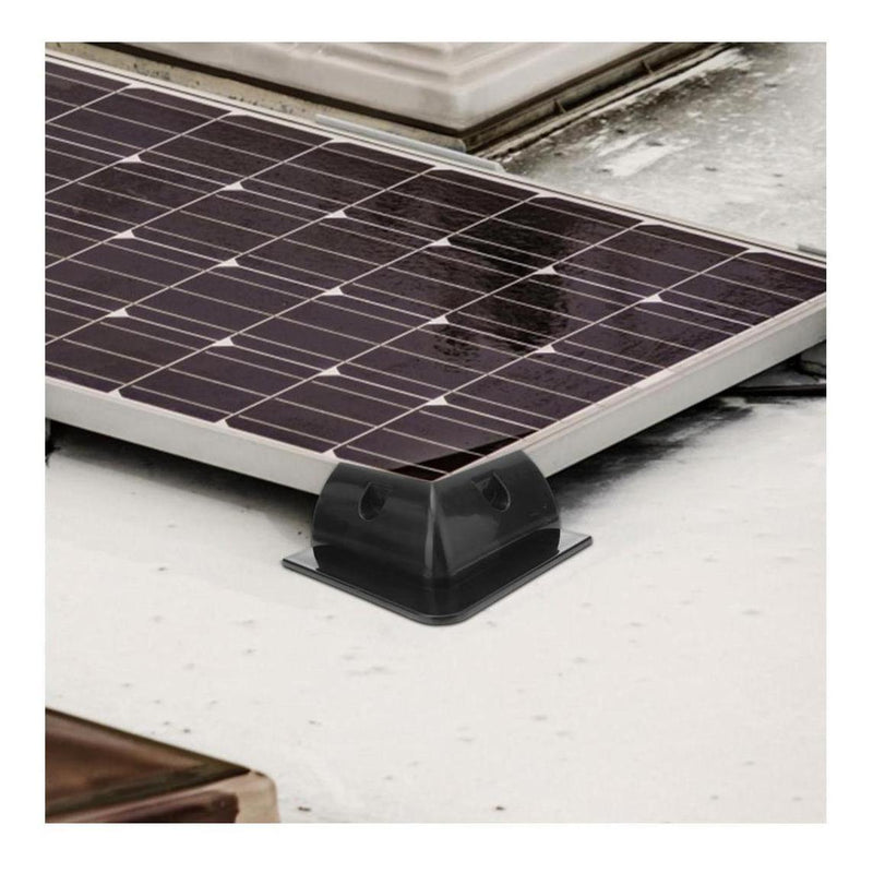 Load image into Gallery viewer, Finch Solar Panel Corner Mounting Brackets Black Plastic x 4