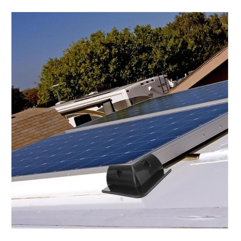 Load image into Gallery viewer, Finch Solar Panel Corner Mounting Brackets Black Plastic x 4