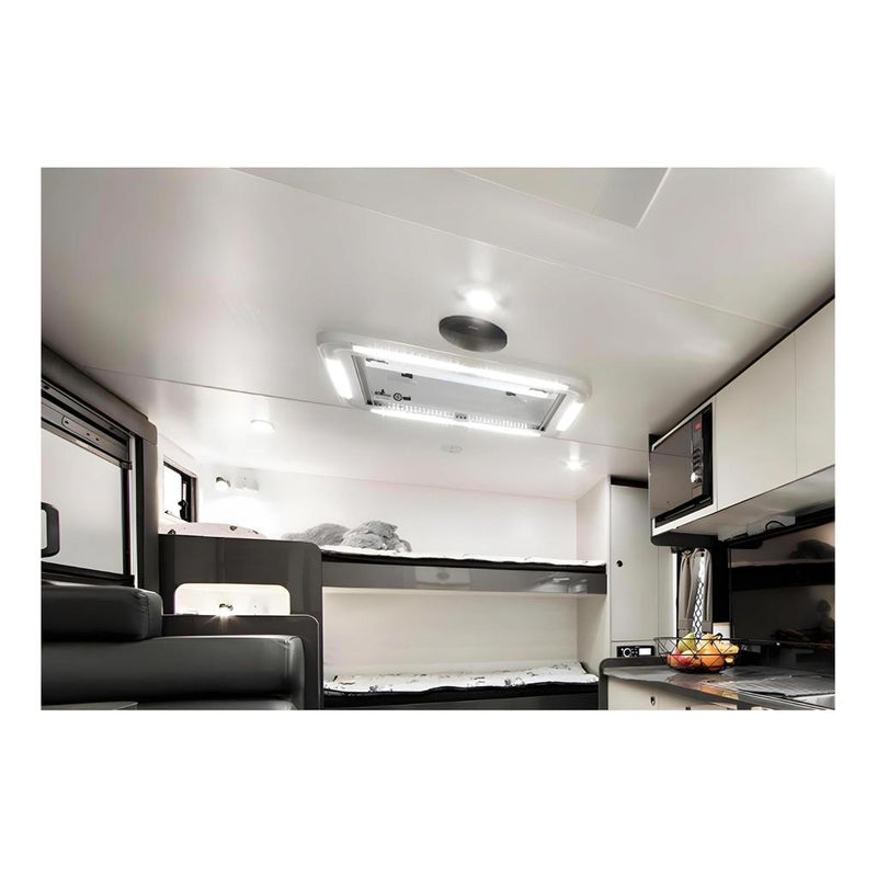 Load image into Gallery viewer, Finch Vented Skylight 450 x 400mm With LED Lights / Blind and Fly Screen