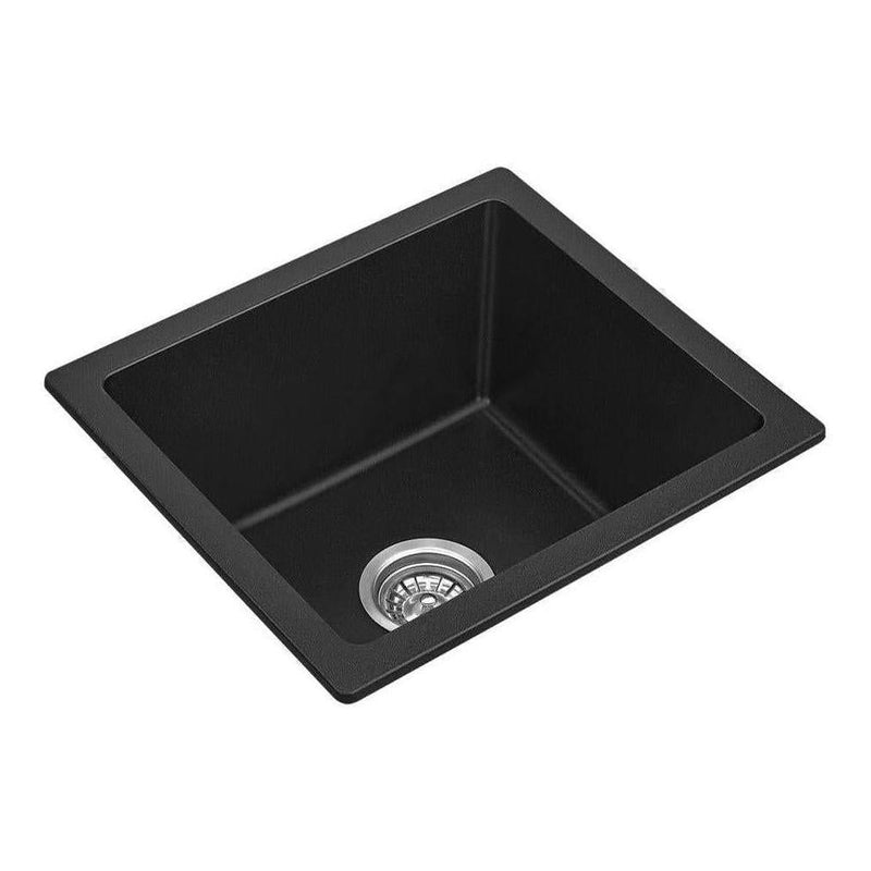 Load image into Gallery viewer, Fomos Black Granite Composite Single Bowl Sink 460x410mm