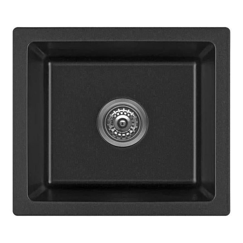 Load image into Gallery viewer, Fomos Black Granite Composite Single Bowl Sink 460x410mm