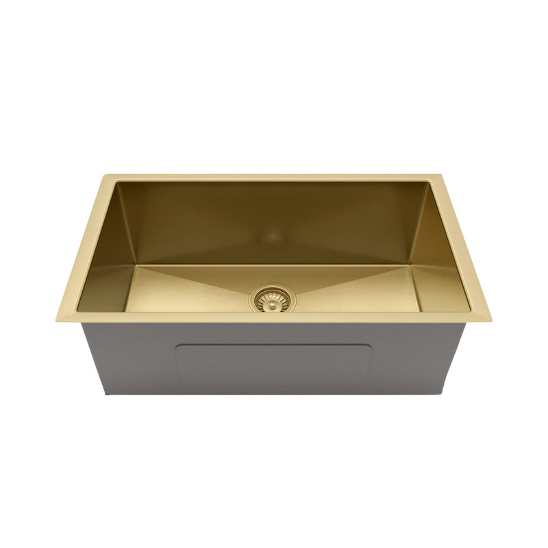 Load image into Gallery viewer, Henley Single Bowl Sink Basin 700 x 440 x 250 - Stainless Steel Brushed Brass
