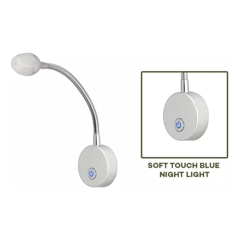 Load image into Gallery viewer, Iluma 12V Reading Flexible Light With Touch On / Off Blue Light Switch