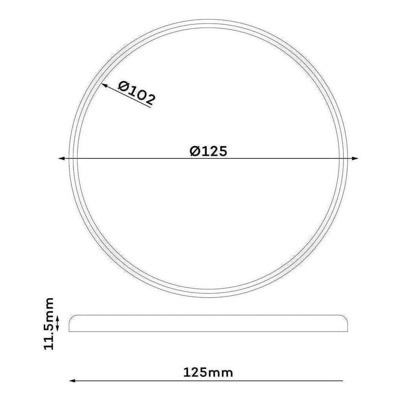 Load image into Gallery viewer, Iluma 12v Slimline Touch Dimmable LED Downlight 6000k 125mm White