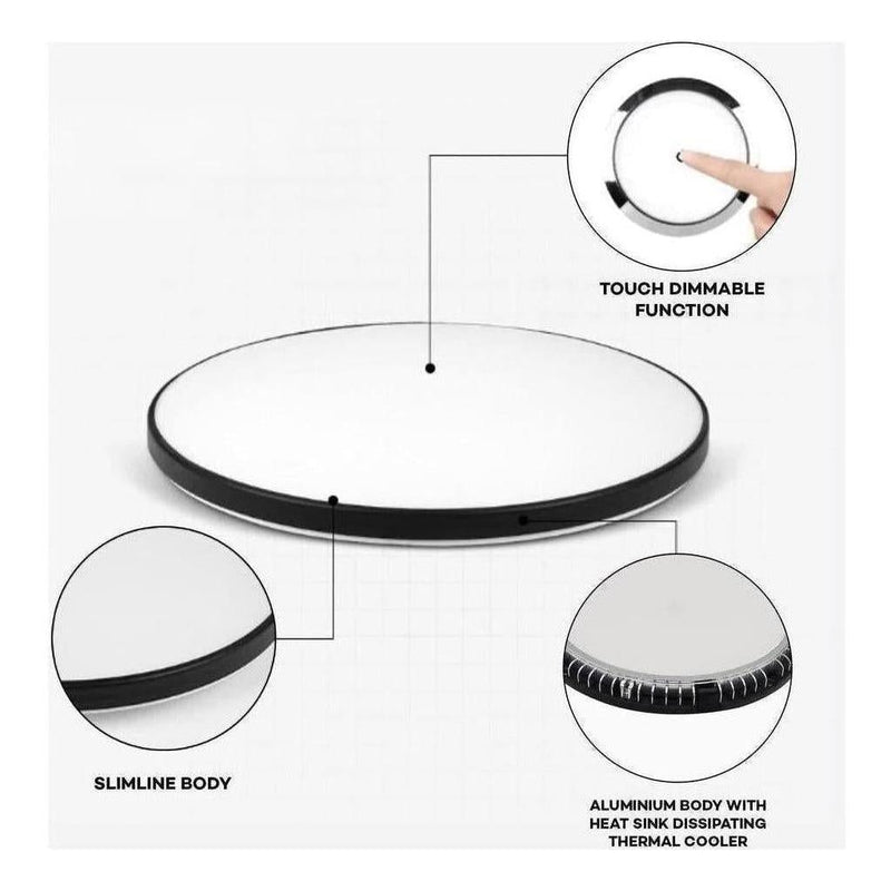 Load image into Gallery viewer, Iluma 12v Slimline Touch Dimmable LED Downlight 6000k 165mm Black